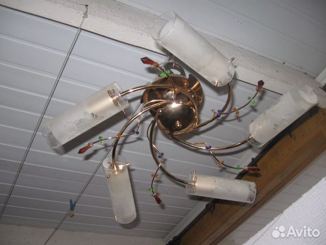 Комплект люстра и бра