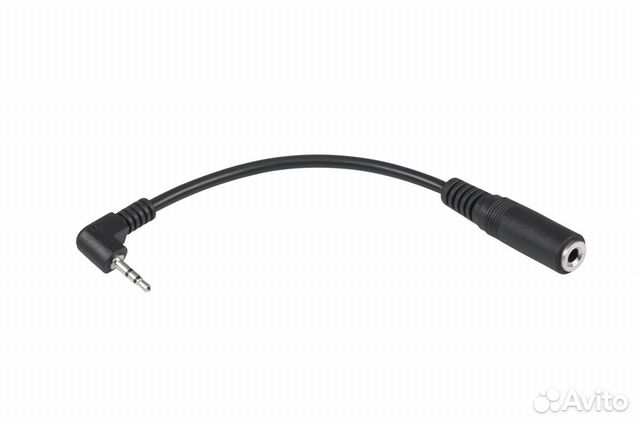 Переходник шт jack 2.5 - гн jack 3.5 угол провод