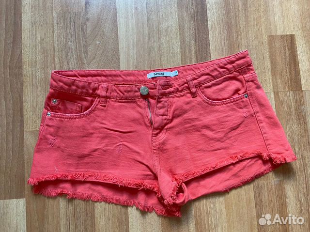 Шорты мини красные