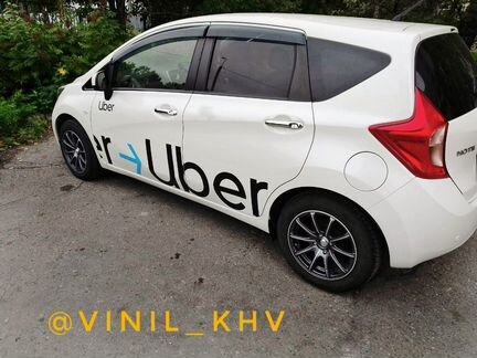 Оклейка авто Uber, Яндекс