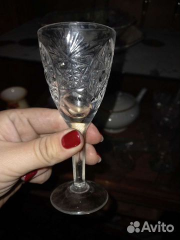 Хрусталь вазы,рюмки, графин, рог
