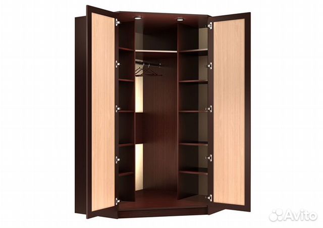 Шкаф угловой двухстворчатый 