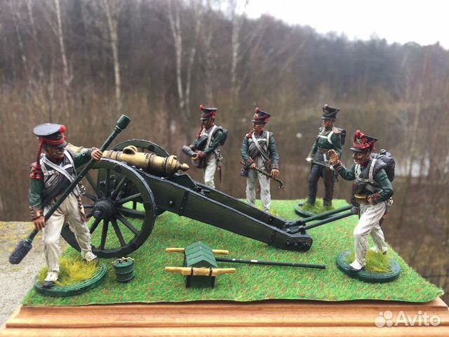 Оловянные солдатики Русские пушкари, цена -1 шт