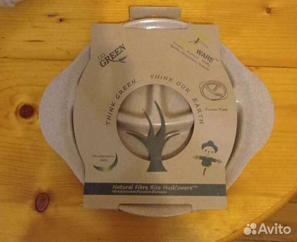 Тарелка детская из рисовой шелухи