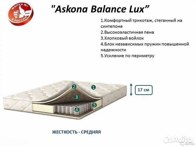 Матрас lux askona