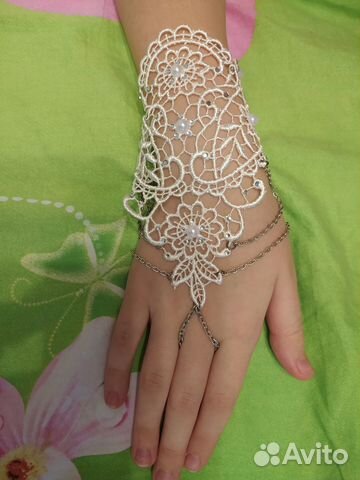 Перчатки кружевные/ митенки