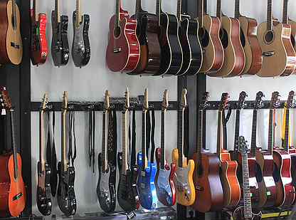 Новые гитары, укулеле, электрогитары, бас-гитары