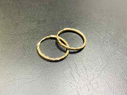 Золотые серьги кольца Au585