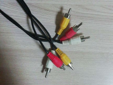 Аудио и видео тюльпаны провод