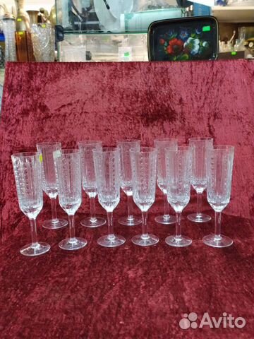 Хрустальные Фужеры Колоски для Шампанского СССР купить в Санкт ...