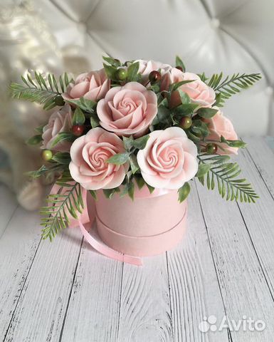 Букет из мыла, букет цветов, букет роз