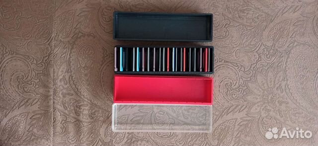 Коробка и рамки для слайдов диапроектора СССР