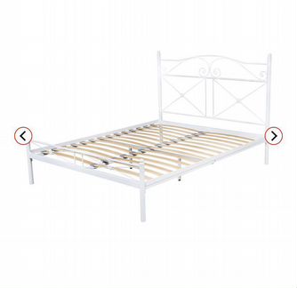 Кровать кованная белая