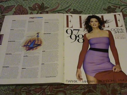 Elle сентябрь 1997 мода осень-зима