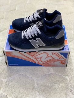 Кроссовки New Balance 574 замшевые синие