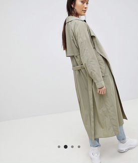 Тренч хаки ASOS размер M
