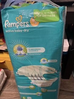 Подгузники pampers active baby-dry,6