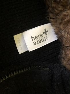 Кофта чёрная here+there для девочки р.134/140