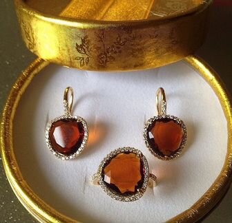 Комплект pomelatto серьги и колечко в коробке