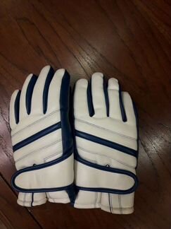 Новые кожанные перчатки утепленные, ретро, S