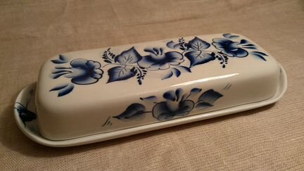 Сервировочное блюдо Гжель СССР