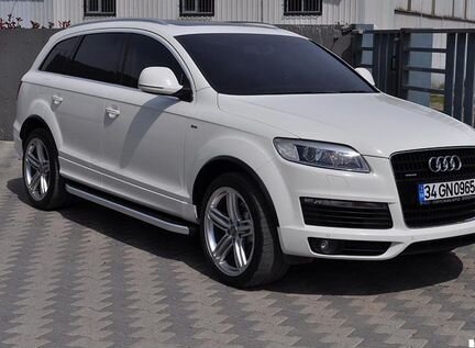 Пороги подножки на Audi Q7 2006-2015г