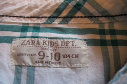 Рубашку ф. zara kids для мальчика, размер 9-11 лет