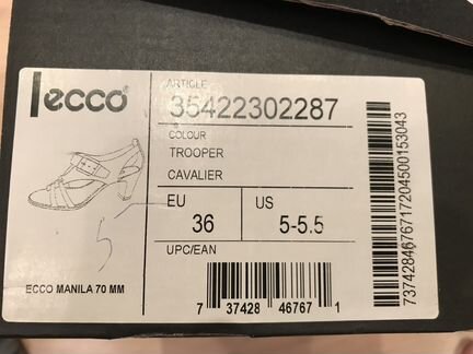 Босоножки летние ремешковые Ecco нубук серо-голубо