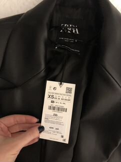 Пиджак zara из эко кожи