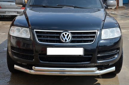 Защита переднего бампера нерж. Volkswagen Touareg