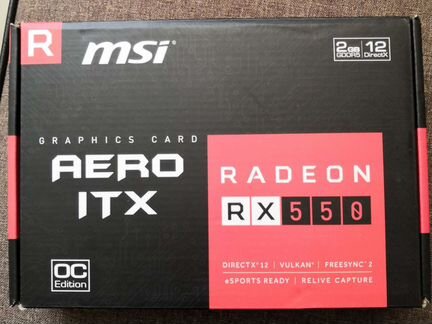 Видеокарта MSI Radeon RX 550 2 GB