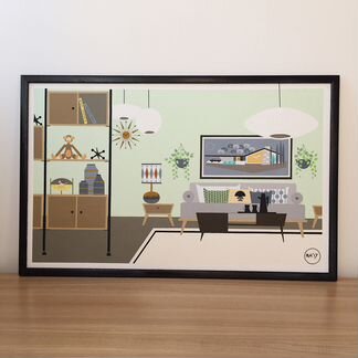 Картины в стиле 1950-60 гг Mid Century Modern (1)