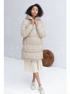 Пуховик новый удлинённый из эко кожи на синтепоне