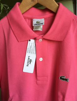 Розовое поло Lacoste, новое, размер S