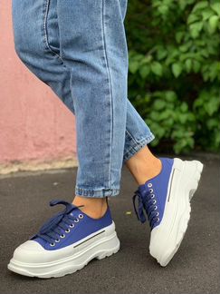 Кроссовки Alexander mcqueen Маккуин розовые кеды