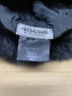 Шапка Yves Salomon оригинал мех Лисы