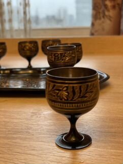 Набор 6 рюмок на подносе