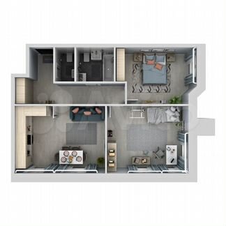 3-к квартира, 63.3 м², 17/21 эт.