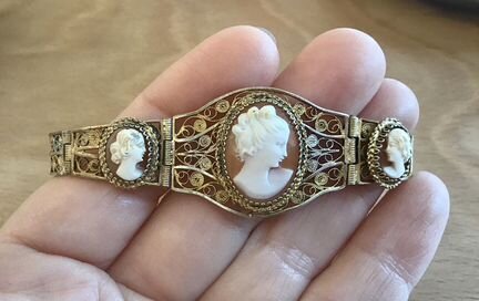 Камея антикварная серебро