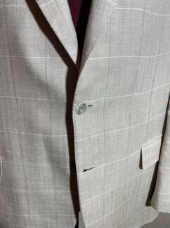 Пиджак Brioni, размер 52. Шерсть, шёлк, лён