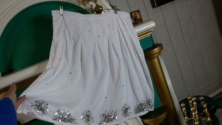 Франция. Пышная юбка в паэтках. Коттон