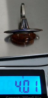 Кольцо серебро янтарь СССР винтаж