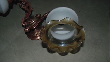 Медное бра двухрожковое