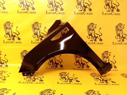 Крыло переднее Киа Рио черное левое Phantom Black