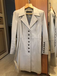 Плащ кожаный нат.кожа