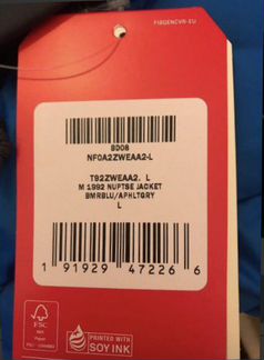 Пуховик TNF 1992 700 размер L