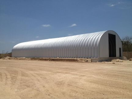 Ангар Арочный - прямые стены арочная крыша. Новый