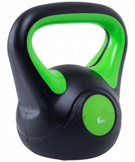 Гиря пластиковая зелёная 6 кг