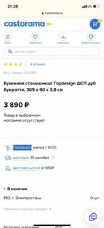 Столешница для кухни