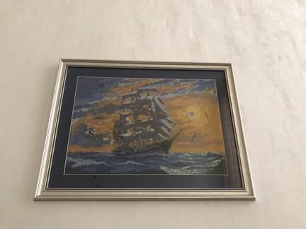 Интерьерная картина Парусник 60*50 алмазная мозаик